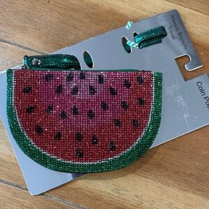 Kids Watermelon Coin Pouch - Sparkling Pink & Green